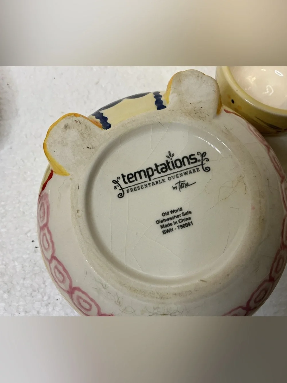 Temp-tations Old World Owl Nesting Ceramic Measuring Cup Set Blue Ivory Cottage